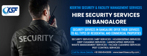 Keerthi Facility is One of the largest staffing solutions company in Bangalore for all your business needs. Best facility management in Bangalore designed specifically for all types of businesses and homes. These professionals allow us to align ourselves with clients goals to successfully deliver innovative and customized solutions. Our deep knowledge and expertise gives us the upper hand over our competitors. services to all types of residential and commercial properties. Visit now!

Website: https://www.keerthisecurity.com/
