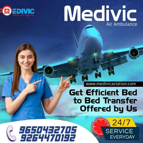 Medivic Aviation furnishes the excellent Air Ambulance Service in Patna with a team of MD doctors such as Hematologists, Gastroenterologists, Endocrinologists, Oncologists, Hospice and Palliative Medicine Specialists, etc. Anyone specialist doctor together with a paramedic, and technician is present in the charter aircraft for the patient.

Visit@ https://bit.ly/3BWUMNl