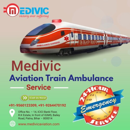 Medivic Aviation provides excellent Train Ambulance Service in Guwahati with high-class medical amenities, and we are 24/7 hours available to move any patient where you want. There are lots of advanced medical features that are receiving outstanding provisions for patient relocation.

Website: https://bit.ly/3RQfO6y