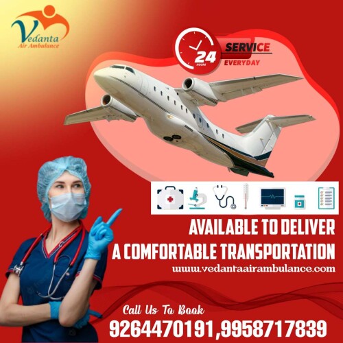 Vedanta Air Ambulance Service in Mumbai serves the latest technology and medical tools highly-qualified doctors, well-trained nurses, and skilled paramedical staff. Contact our crew of communications center and get our air ambulance services at the best price.
More@ https://bit.ly/2Da1DFU