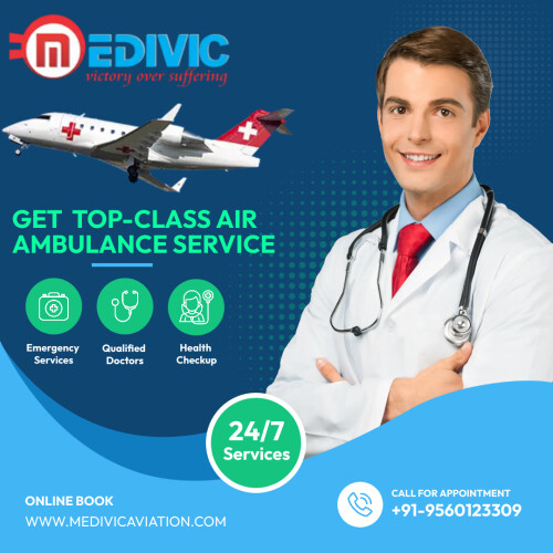 Medivic Aviation Air Ambulance Service in Bangalore furnishes the finest medical facilities to evacuate emergency patients from one city hospital to another. It is always provided to them in different ways with these medical conveyance services at an actual fare.

Website: https://bit.ly/2V2Y7Ee